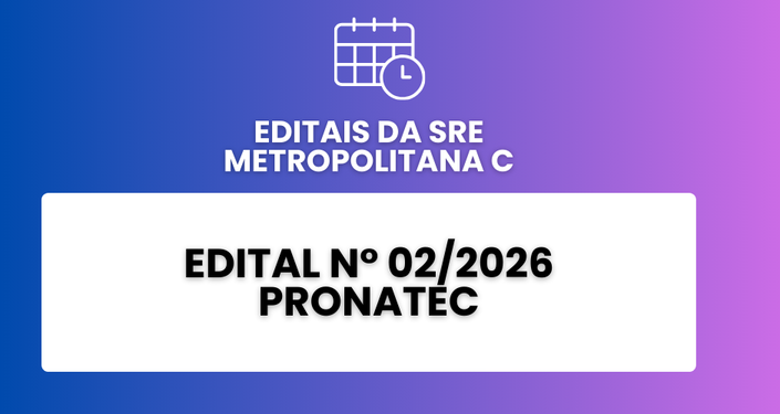 Resultado Final do Edital PRONATEC – n° 02/2026